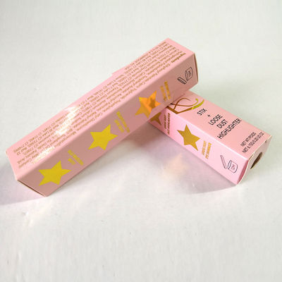 CMYK Hot Stamping Cosmetic Paper Box , Collapsible Lipstick Box Packaging