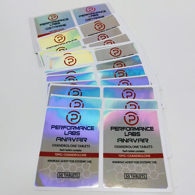 Hologram Security 4x8cm Steroid Vial Labels  Anti Counterfeit