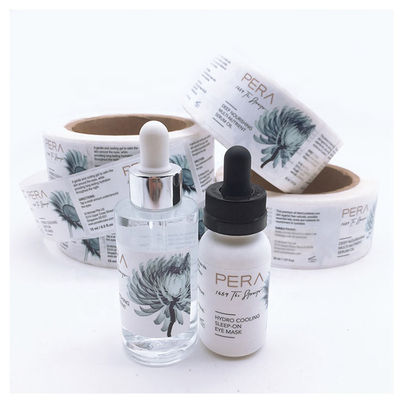 Pantone Color Biodegradable Glass Vial Labels Printable For Beauty Care Products