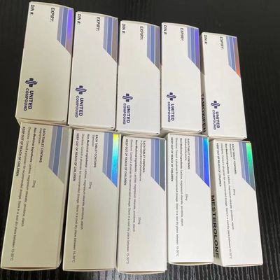 Winstrol Tablets Paper  Box Printing,  Stamping Silver Foil Embossed Medicine Pill Boxes