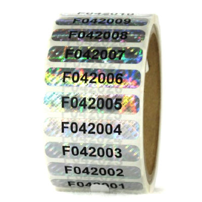 Rainbow Hologram Vial Label , Glossy Surface Holographic Authenticity Stickers