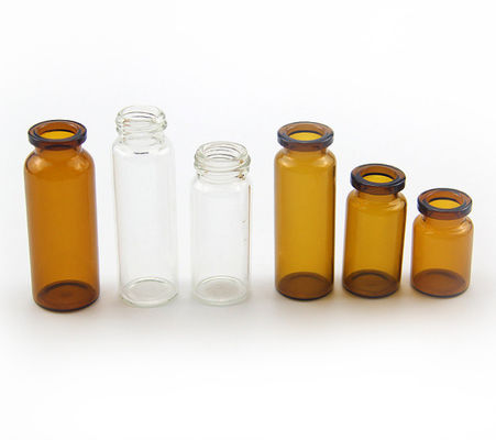 Waterproof 10ml Amber Medicine Glass Vials 5.5cm High ISO certification