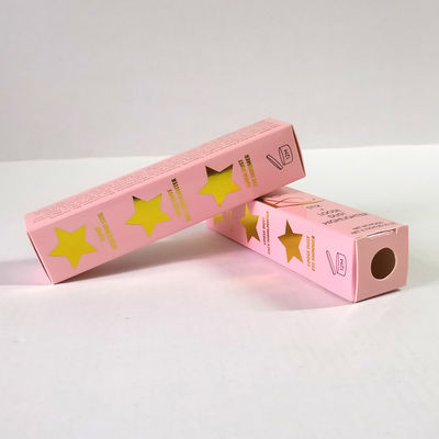 CMYK Hot Stamping Cosmetic Paper Box , Collapsible Lipstick Box Packaging