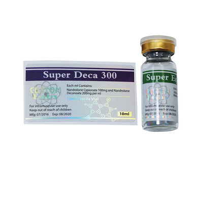 Rectangular Holographic Waterproof Stickers Offset Printing For Steroid Bottle