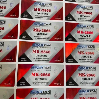 Cold Stamping Steroid Vial Labels 3cm Wide Medication Label Stickers