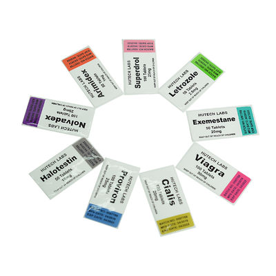 Strong Adhesive 25x60mm Hologram 10ml Vial Labels For Primobolan 100mg/Ml