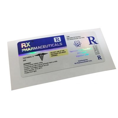 Heat Resistant Pantone Color Pharmaceutical Bottle Labels For Steroids Injection