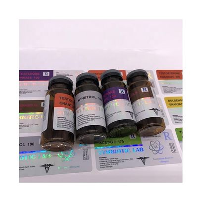 CMYK Color Medication Label Stickers , Oil Proof Vinyl Holographic Stickers