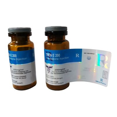 Self Adhesive Silver Glossy Laminated 10ml Vial Labels 30mm Width