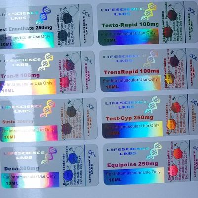 OEM Medication Bottle Labels , 80gsm Paper Security Hologram Stickers