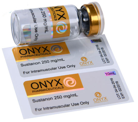 OEM Medication Bottle Labels , 80gsm Paper Security Hologram Stickers