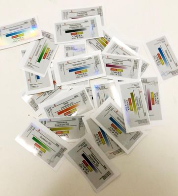 Waterproof UV Printing 6x3cm Glass Vial Labels For Medication