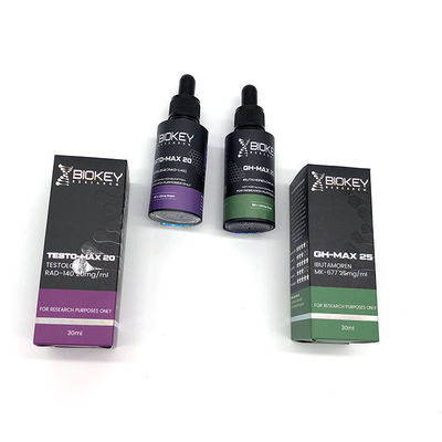 Spot UV 25x60mm Steroid Bottle Labels With Gold Foil Printing