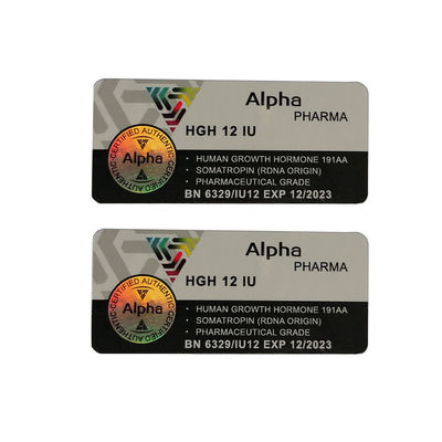 Matte Varnishing 5ml Bottle Labels 18x42mm Hologram Seal Sticker