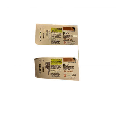 ODM Glossy Lamination Small Vial Labels Adhesive For Testosterone