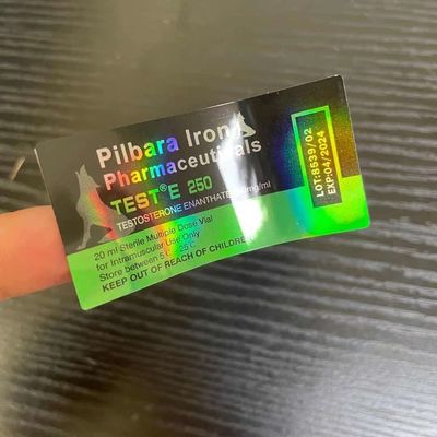 Anti Fake Pharmaceutical Bottle Labels , 30x60mm Adhesive Sticker Labels