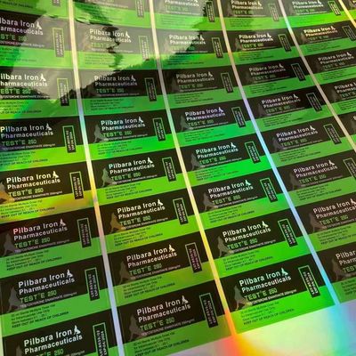 Anti Fake Pharmaceutical Bottle Labels , 30x60mm Adhesive Sticker Labels