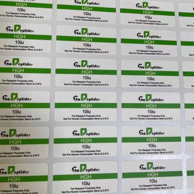 ISO Hologram Glass Vial Labels , 20x42mm Steroid Bottle Labels