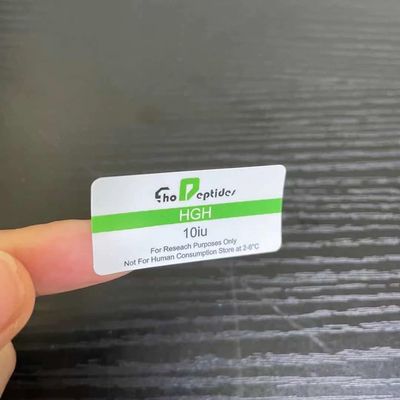 ISO Hologram Glass Vial Labels , 20x42mm Steroid Bottle Labels