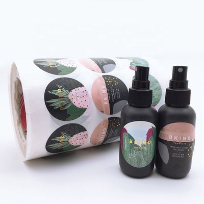 Pantone Color Biodegradable Glass Vial Labels Printable For Beauty Care Products