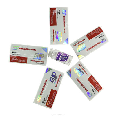 Anti Fake Printing 30x84mm Glass Vial Labels For Medicine Bottle