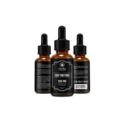 Vinyl Paper Glass Vial Labels , Offset Printing Cbd Bottle Label