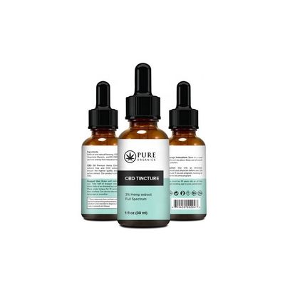 Vinyl Paper Glass Vial Labels , Offset Printing Cbd Bottle Label