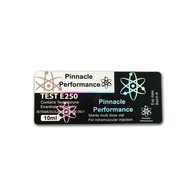 Recycled 10ml Vial Labels 25*60mm Holographic Security Stickers