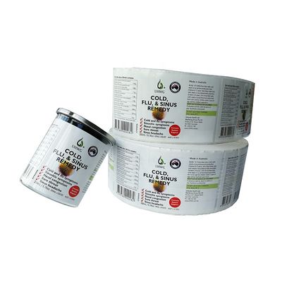 Waterproof Self Adhesive 6x12cm Medicine Bottle Label Matte Lamination
