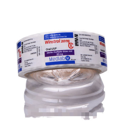 Glossy Adhesive 60mm Length Vinyl Bottle Labels With Offset Printing