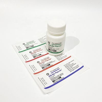Anti Fake Pill Bottle Labels , Matt Lamination Medication Label Stickers