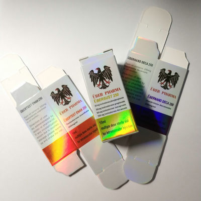 Collapsible Holographic 300g/M2 Printed Cardboard Boxes For 10ml Bottle