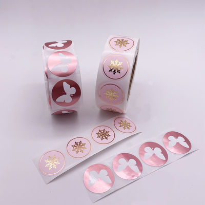 OEM Anti Ultraviolet Transparent PVC Vinyl Sticker With Rose Gold Foil Stamping