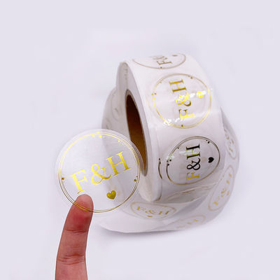 ISO Anti Ultraviolet Embossed Rose Gold Foil Stickers Strong Adhesive
