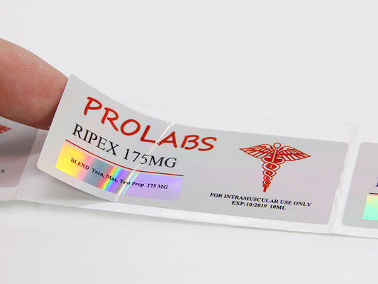 ISO Gold Foil Printing 10ml Vial Labels Strong Adhesive Sticky For Trenbolone Acetate