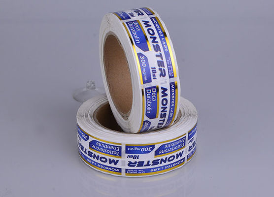 PP Strong Adhesive Waterproof Steroid Vial Labels With Foil Stamp