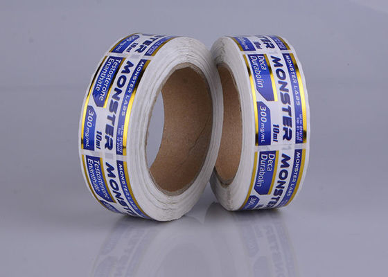 PP Strong Adhesive Waterproof Steroid Vial Labels With Foil Stamp