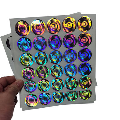 Laser Paper Holographic Tamper Evident Labels Waterproof Hologram Seal Sticker