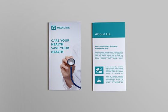 128gsm Art Paper A4 Custom Leaflet Printing For Medicine Boxes