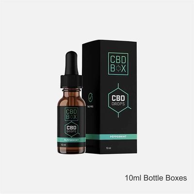 Waterproof 28mm Wide Vial Packaging Box With Silver Hot Stamping