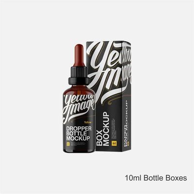 Waterproof 28mm Wide Vial Packaging Box With Silver Hot Stamping