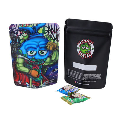 Custom Smell Proof Plastic Packaging Stand Up Mylar bag For  Weed, Pill Packing Ziplock Aluminum Foil Bags