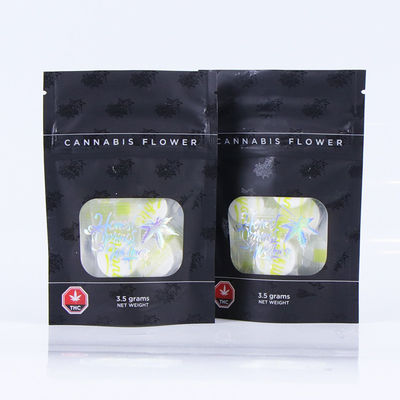 UV Holographic Laminated Ziplock Pouch , Reusable Aluminum Foil Hologram Bags For Oral Tablets