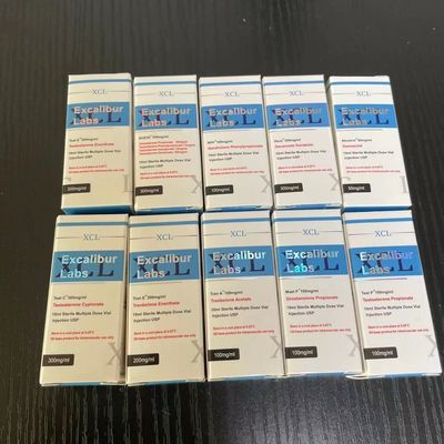 Silver Hologram Foil Glossy 300gsm Cardboard 10 Vial Boxes For Steroids