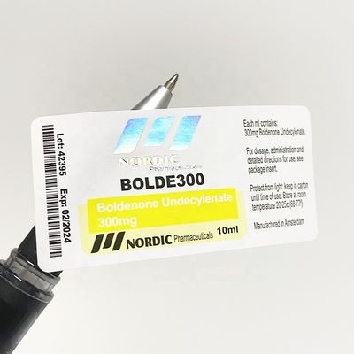 Laser Holographic 10ml Steroid Injection Glass Vial Labels
