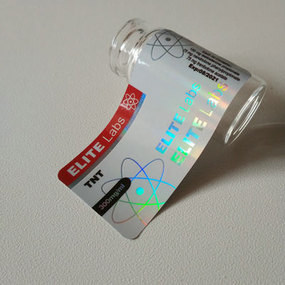 Silver Gold Foil Pharma Grade Steroid Vial Labels