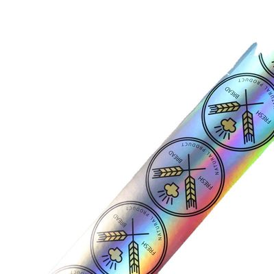 Round 5cm Diameter Laser Paper Hologram Glass Vial Labels