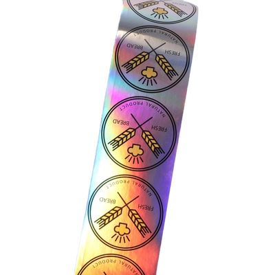 Round 5cm Diameter Laser Paper Hologram Glass Vial Labels