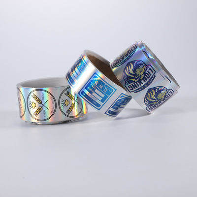 Round 5cm Diameter Laser Paper Hologram Glass Vial Labels