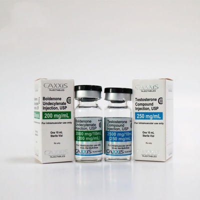 CAXXIS Steroid 10ml Vial Labels And Boxes With Silver Foil Stamping